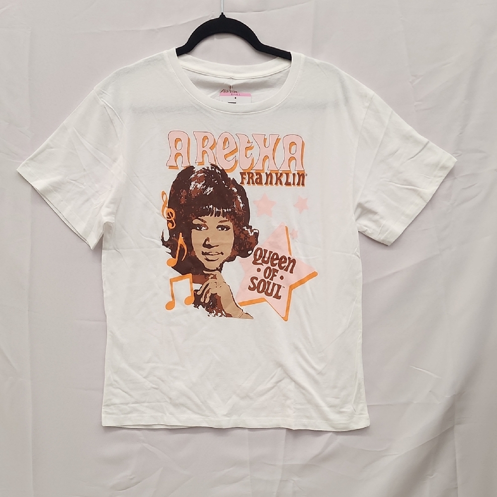 Aretha Franklin Graphic White Tee‎